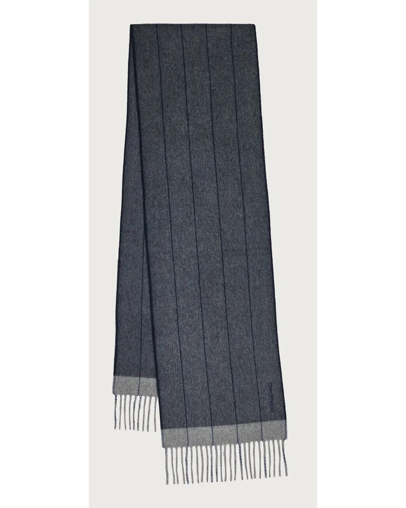 Ferragamo Herren Schal aus Mischkaschmir Blau Blau