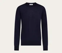 Herren Rundhalspullover Blau