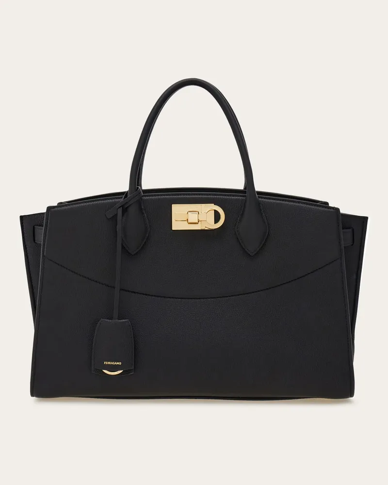 Ferragamo Damen New Ferragamo Studio soft bag (L) Schwarz Schwarz