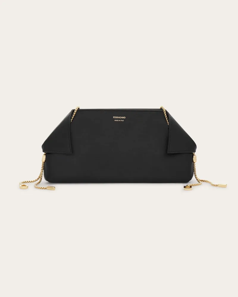 Ferragamo Damen Chain mini bag Schwarz Schwarz