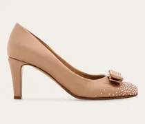 Damen Pumps mit Vara-Schleife und Kristallen Beige Größe 5