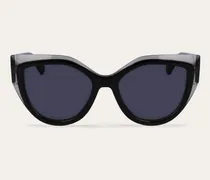 Damen Cat-Eye-Sonnenbrillen Grau