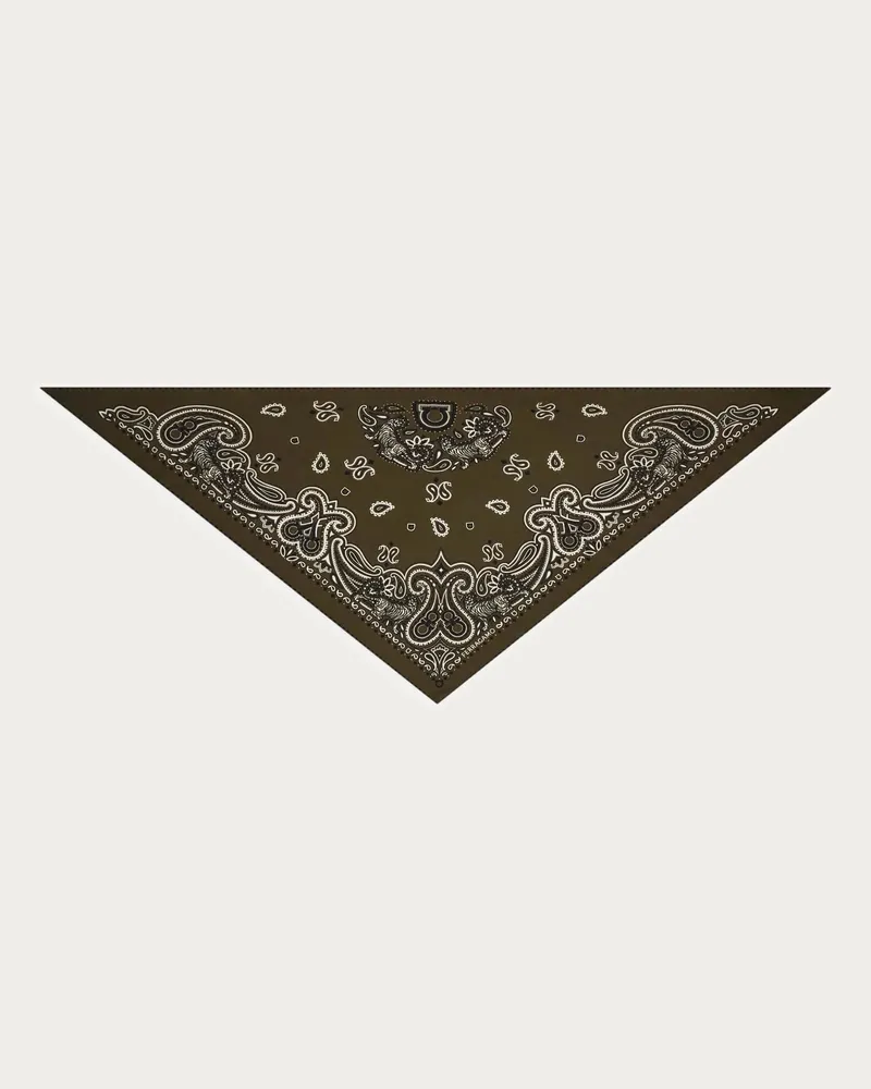 Ferragamo Herren Arabesque Dreieckschal Grün Grün