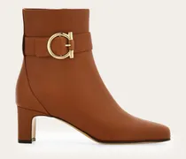 Damen Stiefelette mit Gancini-Ornament Braun Größe 5