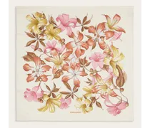 Halstuch aus reiner Seide Hibiskus Print