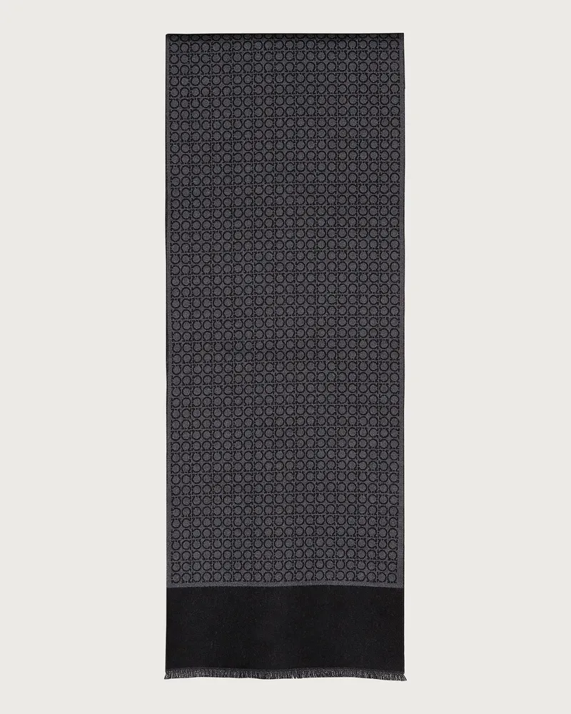 Ferragamo Herren Gancini scarf Schwarz Schwarz