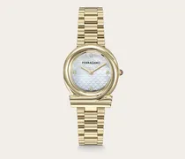 Damen Gancini Twisted 32mm Uhr Weiß