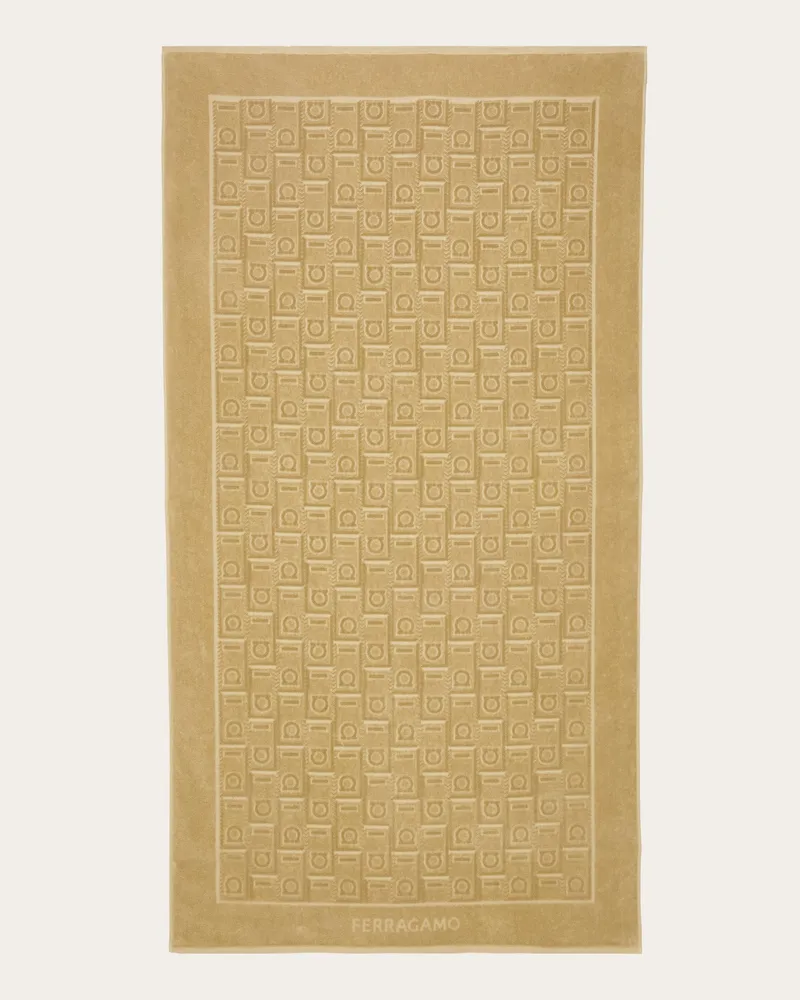 Ferragamo Damen Strandtuch Ferragamo Monogram Beige Braun