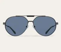Herren Pilot-Sonnenbrillen Grau