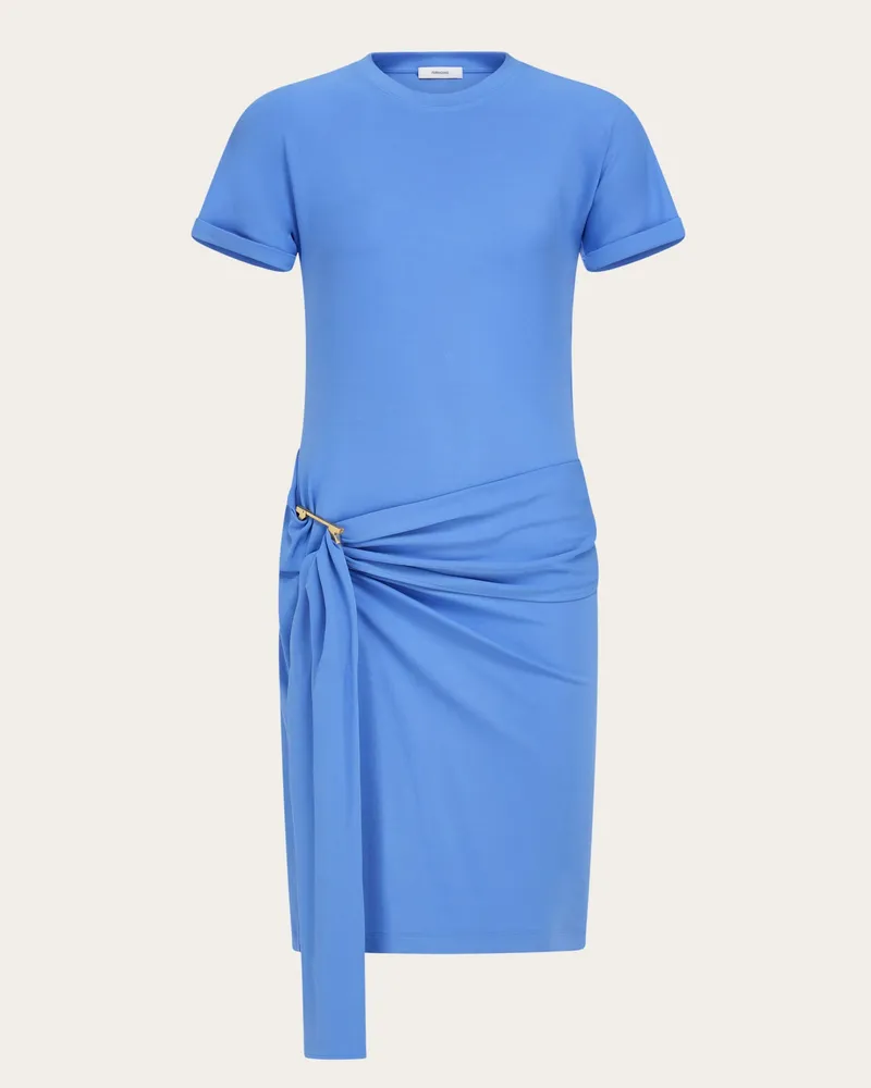 Ferragamo Damen Drapiertes Kleid Blau Blau