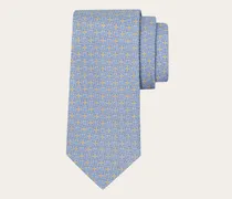 Herren Seidenkrawatte mit Diamant-Print Blau