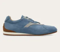 Herren Sneaker aus Veloursleder Grau Größe