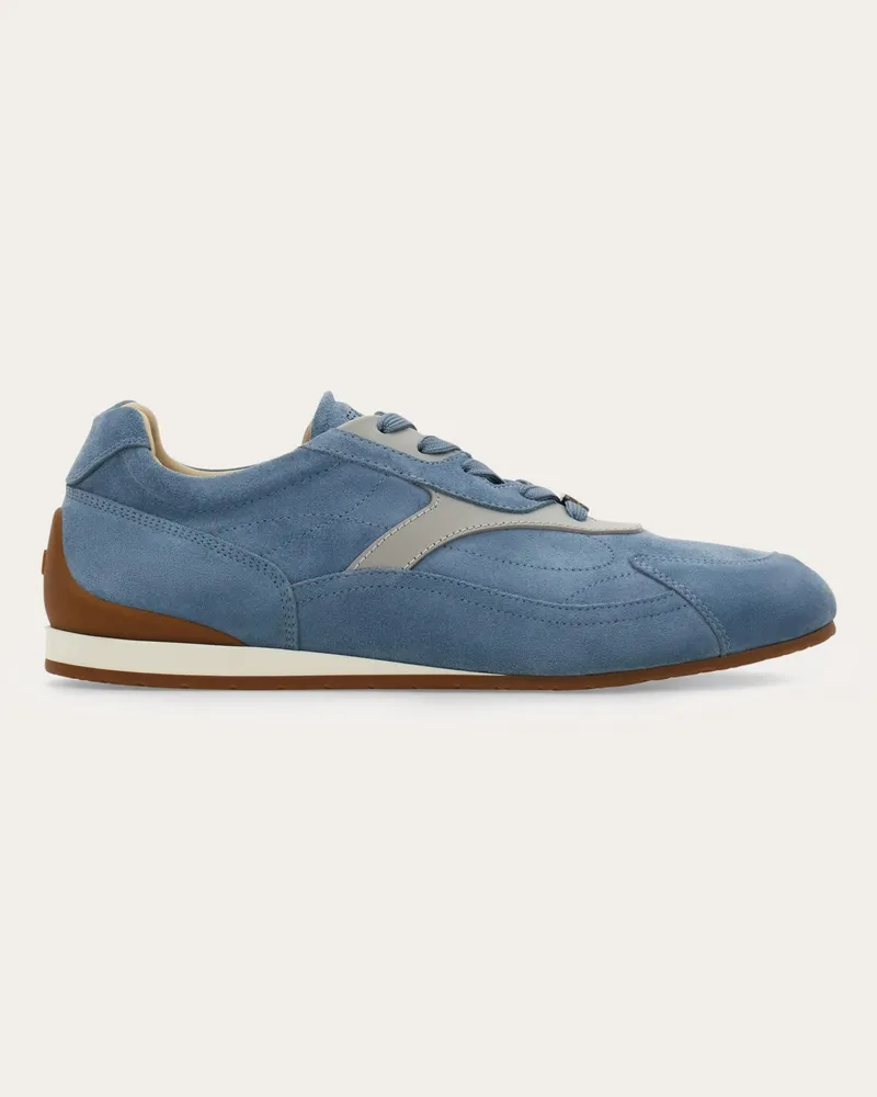 Ferragamo Herren Sneaker aus Veloursleder Grau Größe Grau