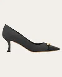 Ferragamo Pumps mit Gancini Ornament Schwarz