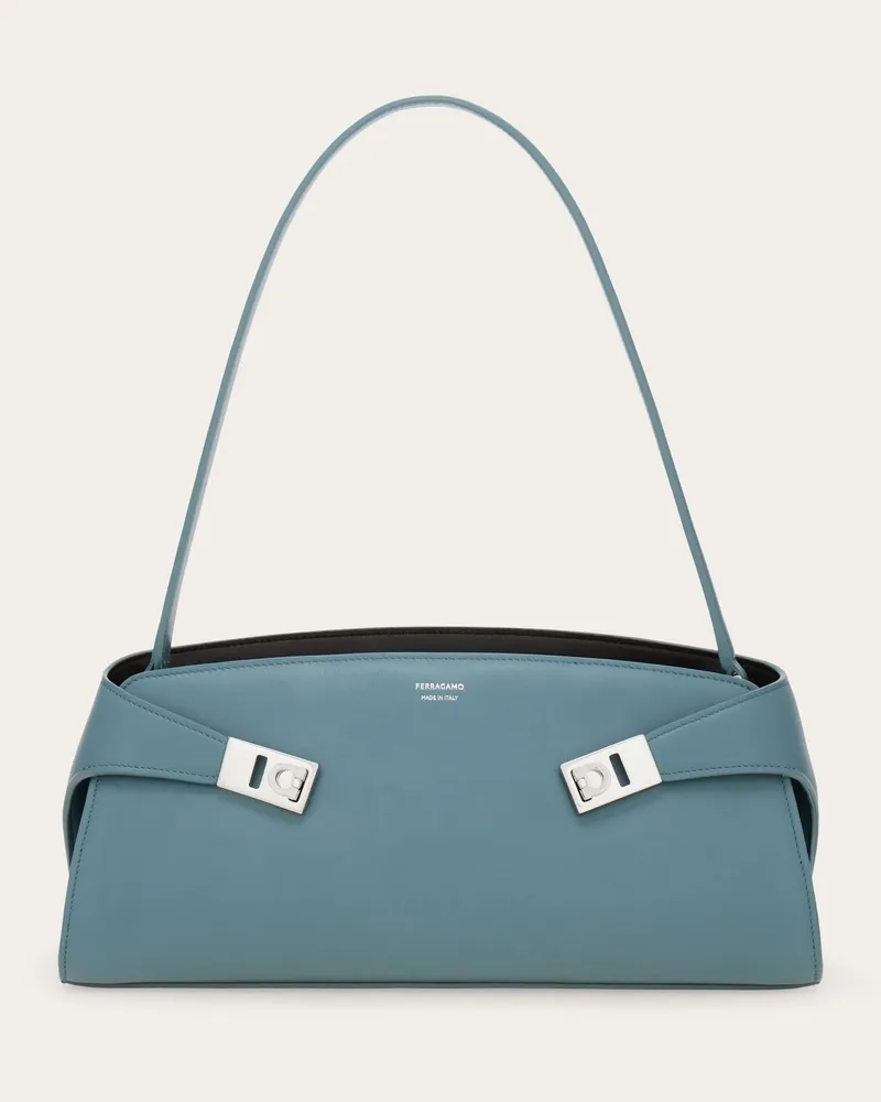 Ferragamo Damen Hug East-West Schultertasche Grün Grün