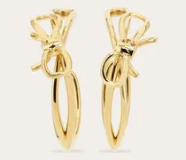 Damen Ohrringe mit Schleife Gold