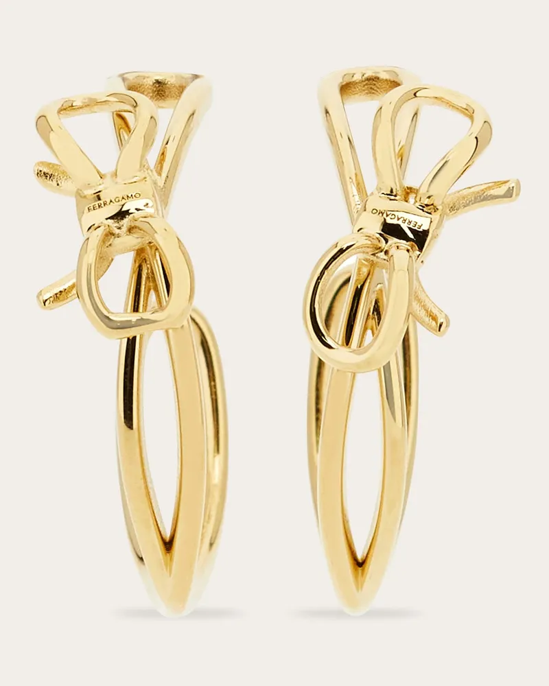 Ferragamo Damen Ohrringe mit Schleife Gold Gold
