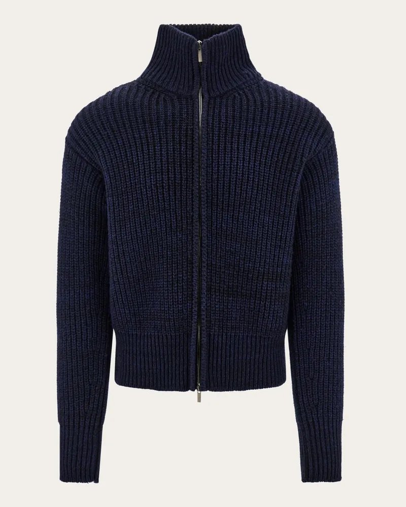 Ferragamo Herren Blouson in Maschenware Blau Blau