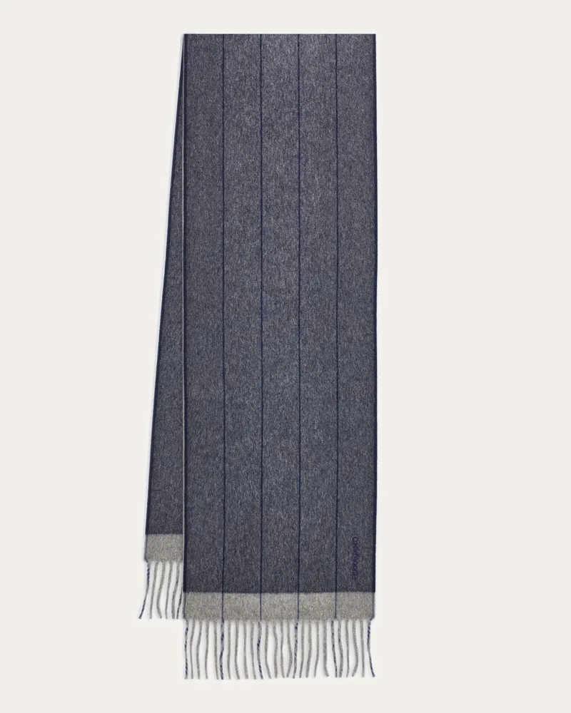 Ferragamo Herren Schal aus Mischkaschmir Blau Blau