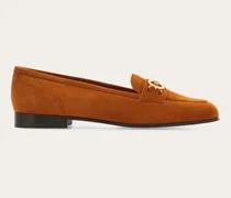 Damen Loafer mit Gancini-Ornament Braun Größe