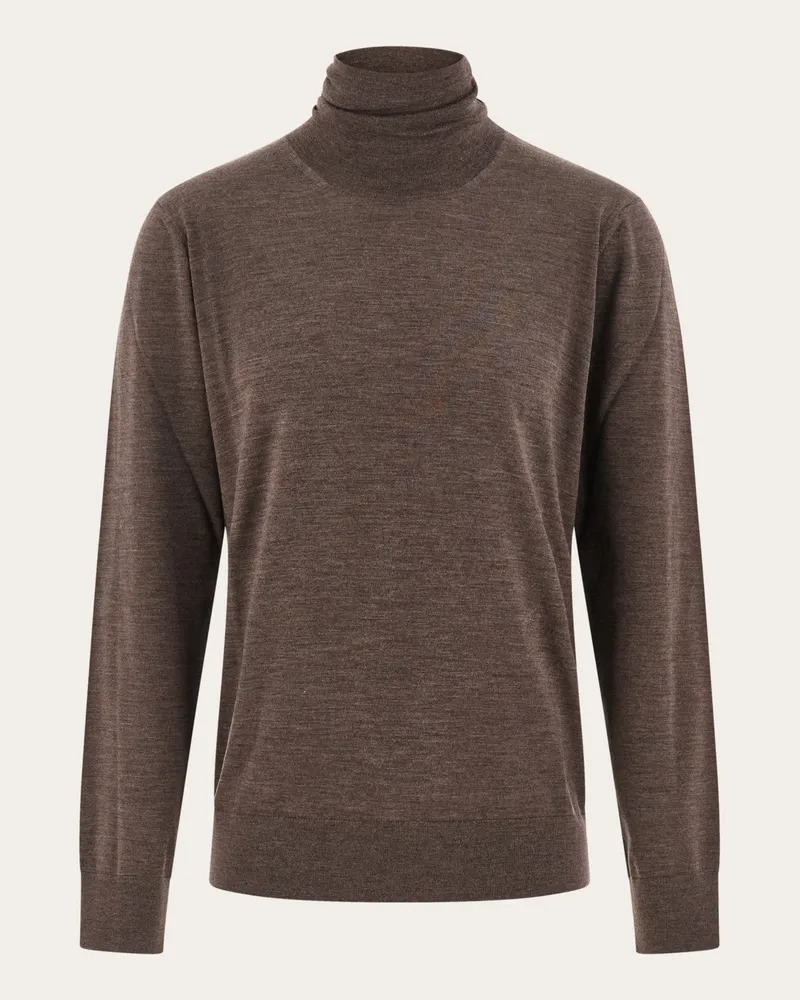 Ferragamo Herren Pullover mit hohem Halsabschluss Grau Grau