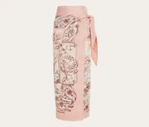 Damen Sarong aus Seide mit Voyage-Print Rosa