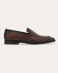 Ferragamo Loafer in Mokassin Machart mit Gancini Ornament Braun