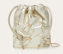 Damen Mini Beuteltasche mit Mini-Varini Gold
