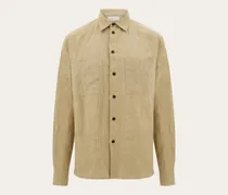 Herren Oberhemd aus reinem Leinen Beige