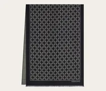 Damen Gancini-Stola in Jacquard-Verarbeitung mit Lurex Schwarz