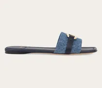 Damen Slide mit Gancini-Ornament Blau Größe