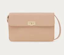 Damen Flache Gancini Minibag Rosa
