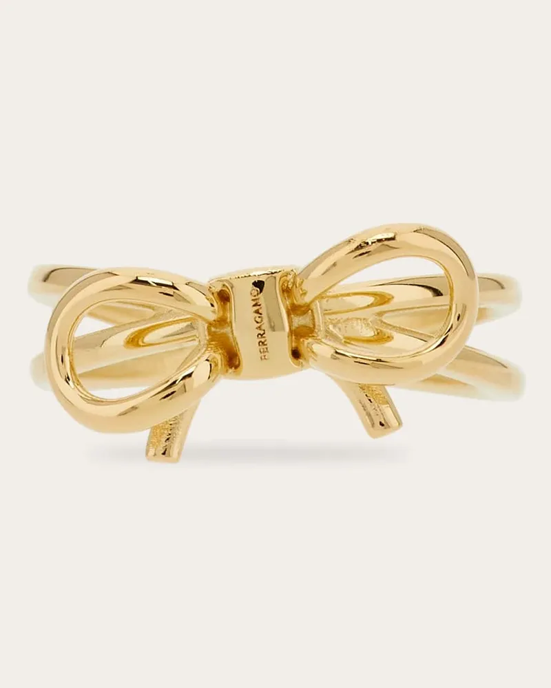 Ferragamo Damen Ring mit Schleife - Größe 52 Gold Gold