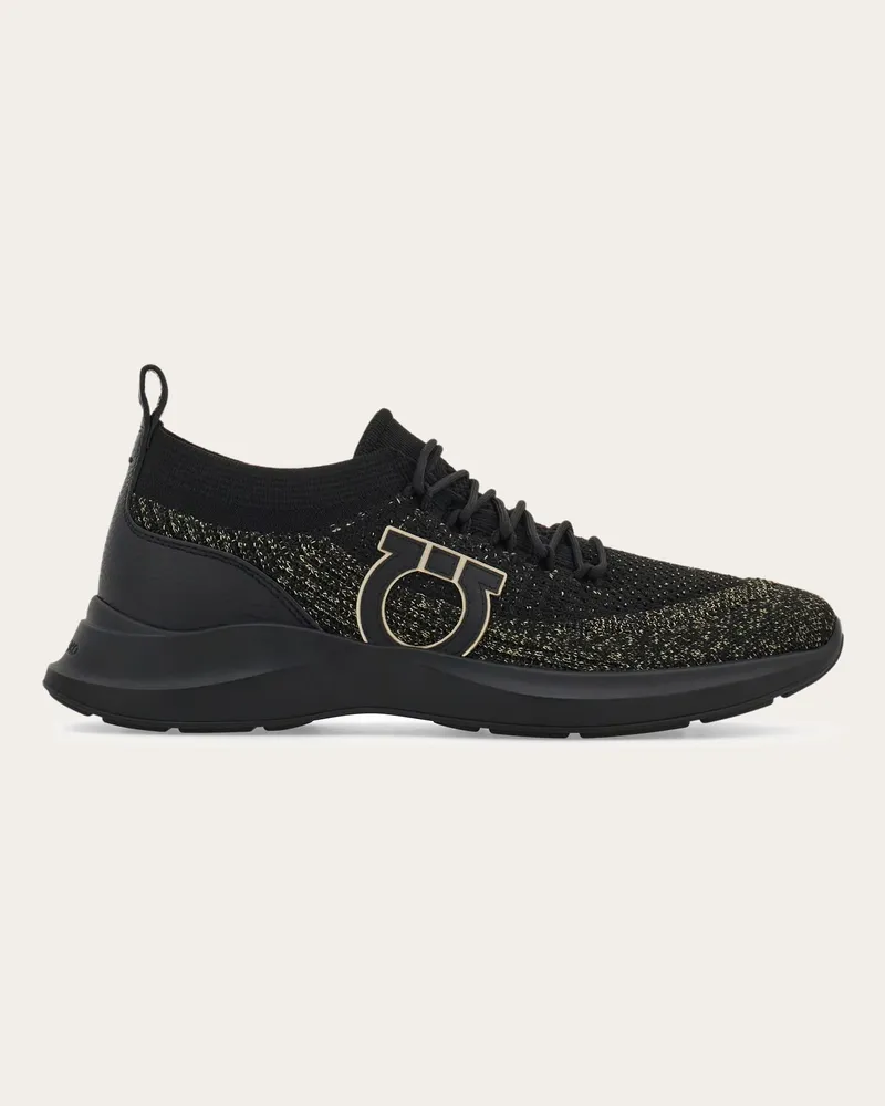 Ferragamo Herren Gancini Sneaker Beige Größe Braun