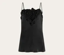 Damen Top mit Spitze Schwarz