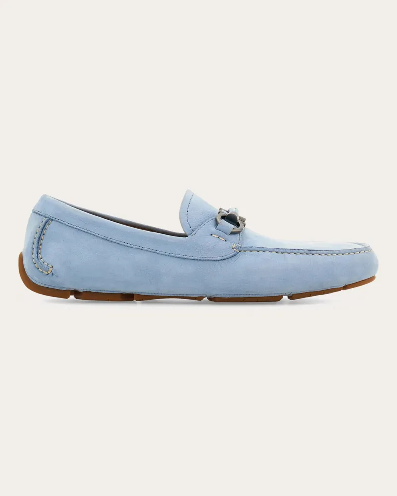 Ferragamo Herren Driver-Mokassin mit Gancini-Ornament Blau Größe Blau