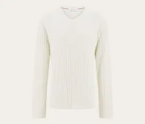 Herren Leichter Pulli Weiß