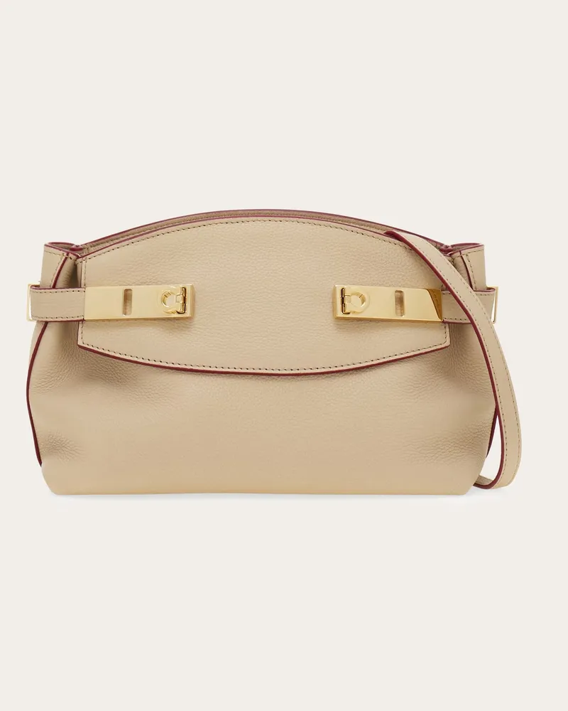 Ferragamo Damen Hug Umhängetasche Soft (XS) Beige Braun