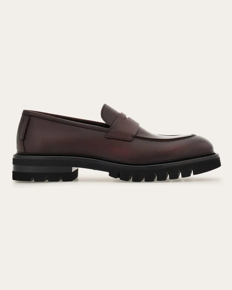 Ferragamo Herren Penny-Loafer Rot Größe Rot