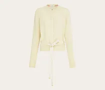 Damen Cardigan mit Gürtel Weiß