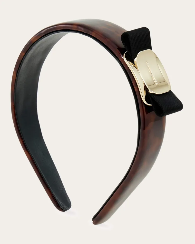 Ferragamo Damen New Vara plate headband Brown Brown