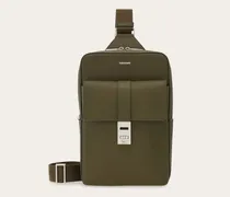 Herren Hug Einschulter-Tasche mit Schnalle Grün