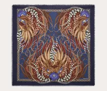 Damen Schultertuch aus Kaschmir und Seide Blau