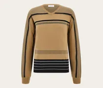 Herren Pullover mit V-Ausschnitt Mehrfarbig