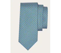Herren Seidenkrawatte mit Gancini-Print Blau