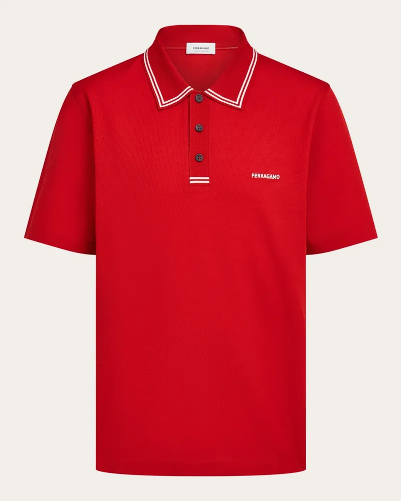 Ferragamo Herren Polohemd - Citymatch Capsule Rot Rot