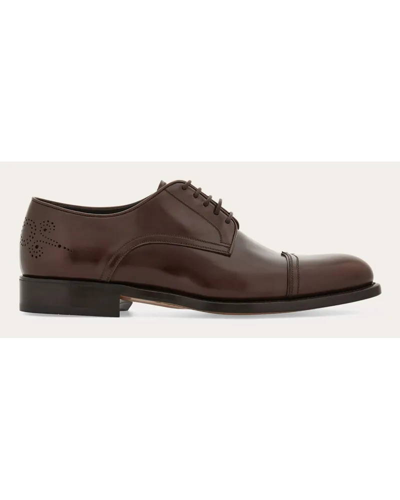 Ferragamo Herren Captoe-Derby-Schuh Braun Größe Braun