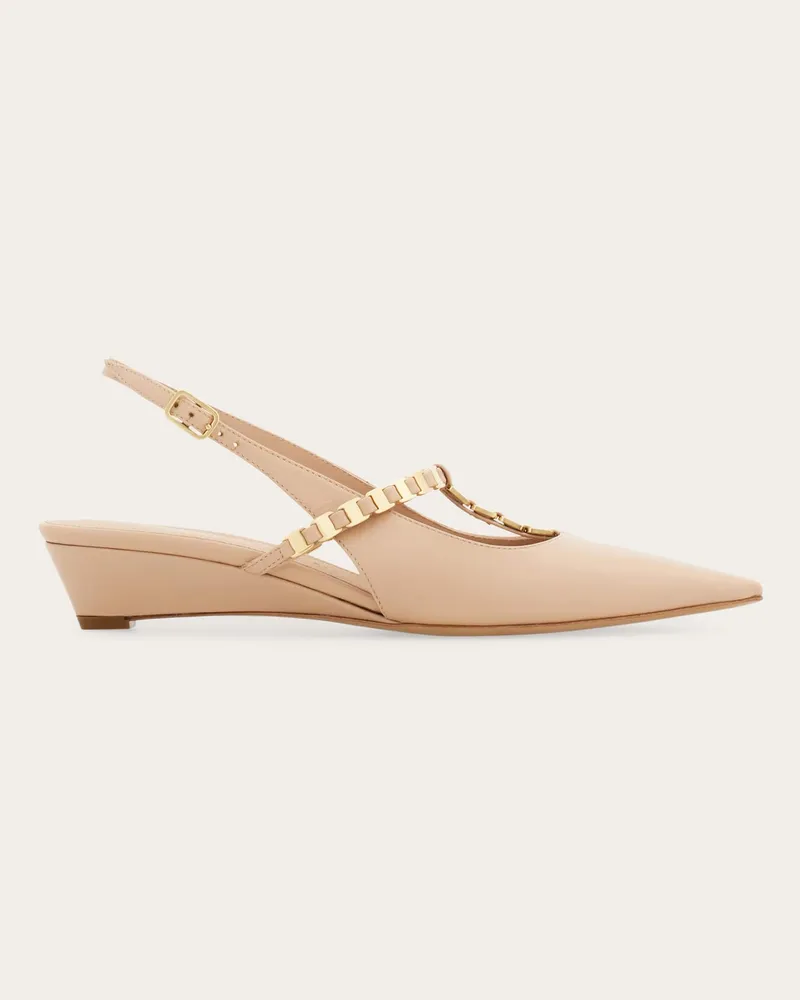 Ferragamo Damen Vara Chain Slingback Rosa Größe Rosa