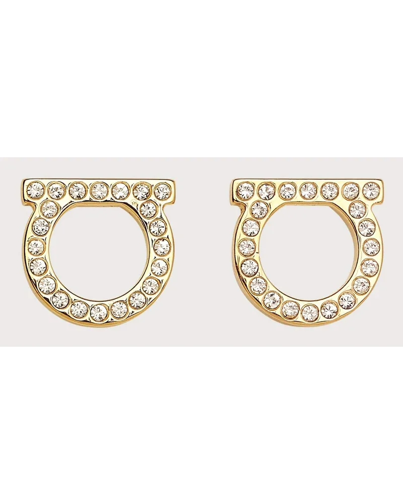 Ferragamo Gancini Ohrringe Crystals (L Gold