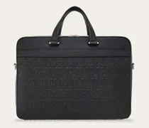 Herren Aktentasche mit Gancini-Prägung Schwarz